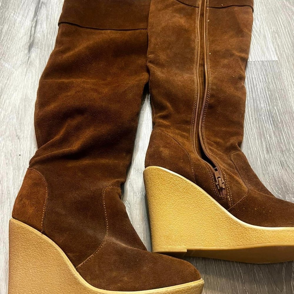 Kelsi Dagger Over The Knee Boots | Wedges | Size 8